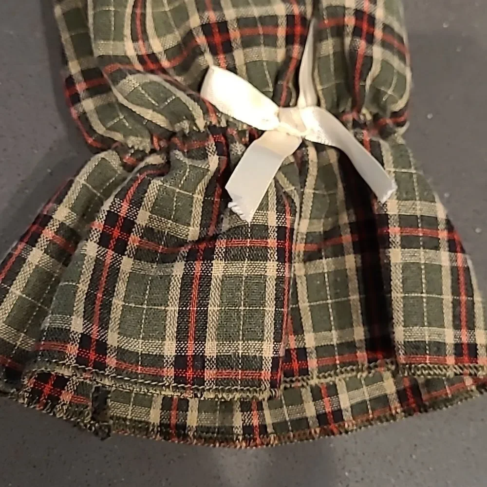 Xuan Vintage Inspired Cotton Plaid Pajama Set